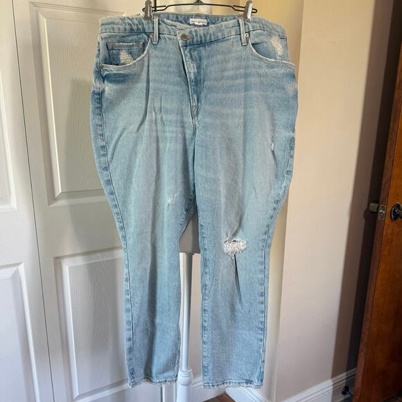 NWOT Good American Good Classic distressed jeans. Women’s size 16. - Picture 1 of 8